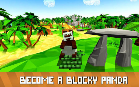 اسکرین شات بازی Blocky Panda Simulator - be a bamboo bear! 1