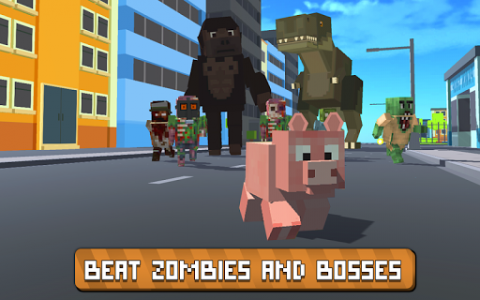 اسکرین شات بازی Blocky City Pig Simulator 3D 7