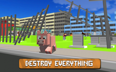 اسکرین شات بازی Blocky City Pig Simulator 3D 2