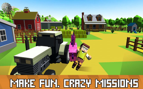 اسکرین شات بازی Blocky Pony Farm 3D 2