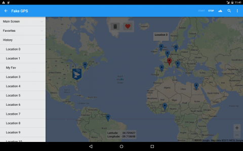 اسکرین شات برنامه Fake GPS 3