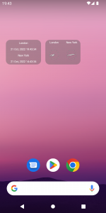 اسکرین شات 1 برنامه Dual Clock Widget