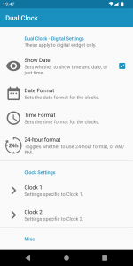 اسکرین شات 3 برنامه Dual Clock Widget