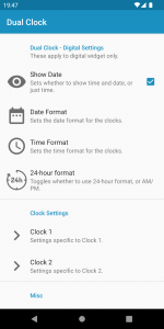 اسکرین شات برنامه Dual Clock Widget 3