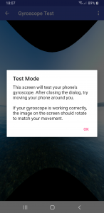 اسکرین شات 3 برنامه Gyroscope Test