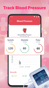 اسکرین شات 1 برنامه Blood Pressure App: Bp Log