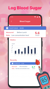 اسکرین شات 2 برنامه Blood Pressure App: Bp Log