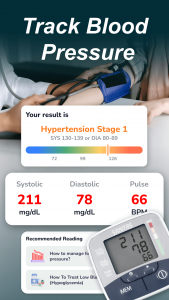 اسکرین شات برنامه Health Tracker: BP Monitor App 2