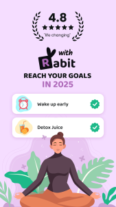 اسکرین شات 1 برنامه Rabit: Habit Tracker & Planner