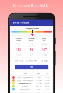 اسکرین شات 1 برنامه Blood Pressure Diary
