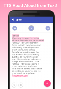 اسکرین شات 1 برنامه Text to Speech TTS Read Aloud