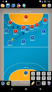 اسکرین شات برنامه Coach Tactic Board: Handball 1
