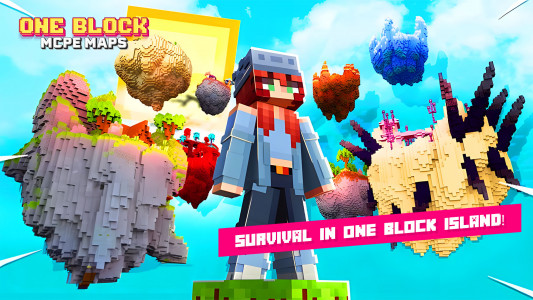 اسکرین شات برنامه Craft One Block Survival Maps 2