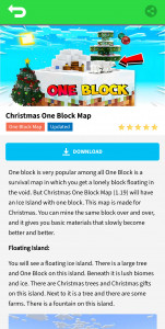 اسکرین شات برنامه Craft One Block Survival Maps 8