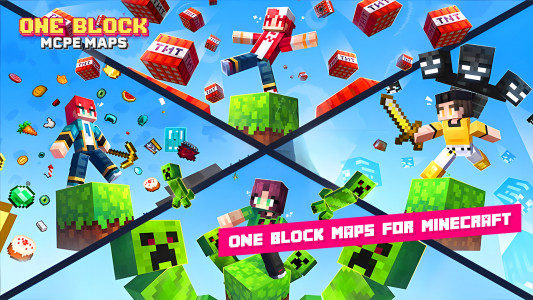 اسکرین شات برنامه Craft One Block Survival Maps 1