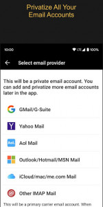 اسکرین شات برنامه EPRIVO Private Email with Voice and Controls 2