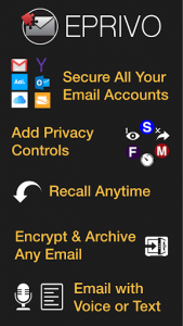 اسکرین شات برنامه EPRIVO Private Email with Voice and Controls 1