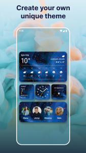 اسکرین شات 4 برنامه Widgets OS 18 - Color Widgets