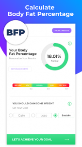 اسکرین شات برنامه BMI Calculator: Body Fat Percentage & Ideal Weight 4