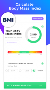 اسکرین شات برنامه BMI Calculator: Body Fat Percentage & Ideal Weight 2
