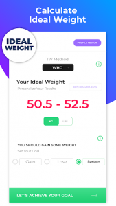 اسکرین شات برنامه BMI Calculator: Body Fat Percentage & Ideal Weight 6