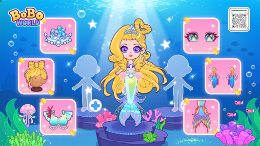 اسکرین شات 1 بازی BoBo Mermaid World: Dress Up