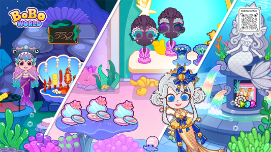 اسکرین شات 6 بازی BoBo Mermaid World: Dress Up