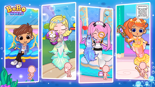 اسکرین شات 2 بازی BoBo Mermaid World: Dress Up