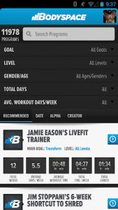 اسکرین شات برنامه BodySpace - Social Fitness App 3