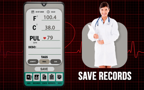 اسکرین شات برنامه Body Temperature Thermometer 1