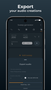 اسکرین شات 5 برنامه Frequency Sound Generator