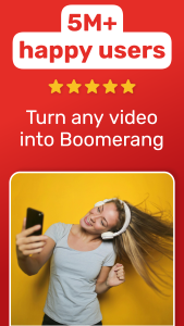 اسکرین شات 2 برنامه Boomerit Boomerang Video Maker