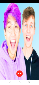 اسکرین شات 2 برنامه Lankybox Fake Video Call - Lan