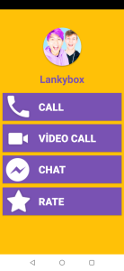 اسکرین شات 1 برنامه Lankybox Fake Video Call - Lan