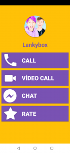 اسکرین شات برنامه Lankybox Fake Video Call - Lan 1