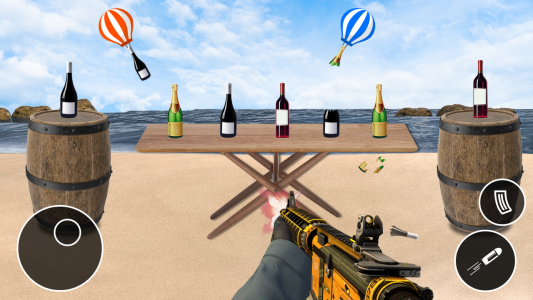 اسکرین شات برنامه Bottle shooting Gun Games 3D 2