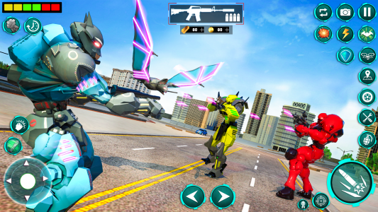 اسکرین شات برنامه Bat Robot Moto Bike Robot Game 2