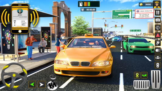 اسکرین شات برنامه City Cab Driver Car Taxi Games 8