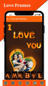 اسکرین شات برنامه Love Photo Frames With Text 3