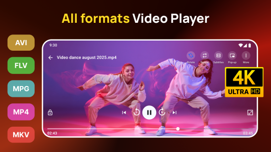 اسکرین شات 1 برنامه All Video Player Media Player