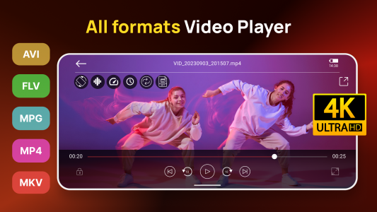 اسکرین شات 1 برنامه All Video Player Media Player