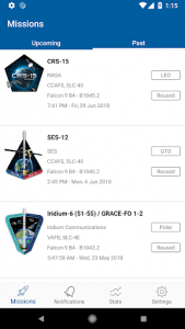 اسکرین شات برنامه SpaceXNow - A SpaceX fan app 2