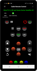 اسکرین شات برنامه Cable Remote Control Universal 1
