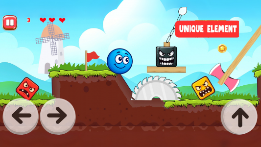 اسکرین شات 1 بازی red hero ball 4 -bounce & roll