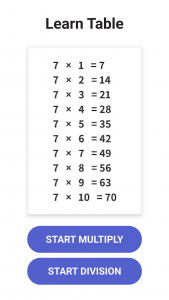 اسکرین شات بازی Times Tables - Multiplication 1