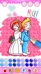 اسکرین شات برنامه Bride and Groom Coloring book 7