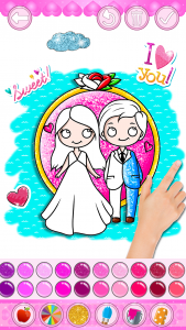 اسکرین شات برنامه Bride and Groom Coloring book 1