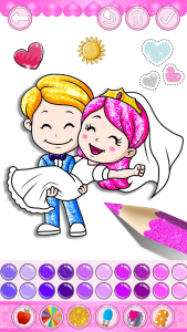 اسکرین شات برنامه Bride and Groom Coloring book 6