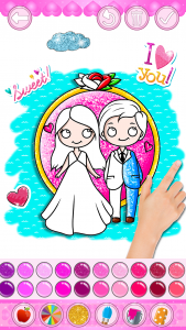 اسکرین شات 1 برنامه Bride and Groom Coloring book