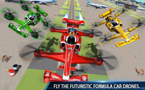 اسکرین شات برنامه Flying Formula Car Games 2020: Drone Shooting Game 5